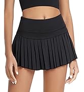Kiench Damen Tennisrock mit Hose Tasche Golf Workout Laufröcke