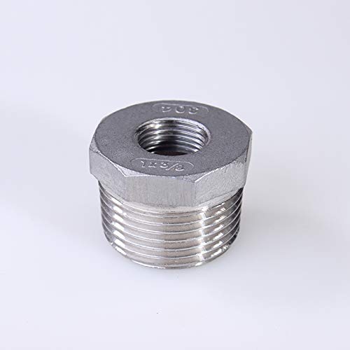 Riduttore A Bussola In Acciaio Inox 1/2 X 1/8 NPT – Confezione Da 2 Pezzi