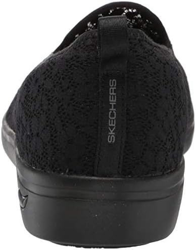 Skechers womens Arch Fit Uplift Lace Skimmer Loafer Flat, Black, 8.5 US | Image 2