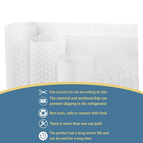 Pakroman Clear 8 Pcs Refrigerator Liners, Waterproof Washable Shelf Liner, Slip Resistant, Slows Spills, Refrigerator Drawer, Fda, Top Freezer Glass Shelf Wire Shelving Cupboard Cabinet Drawers #TOP5