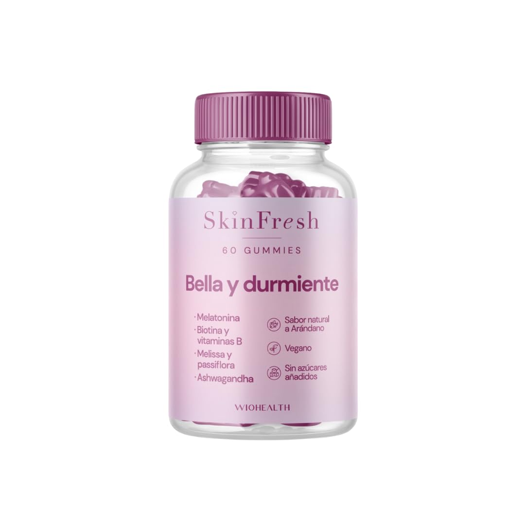 Gominolas Para Dormir con Melatonina Pura 1,9mg y Hierbas Relajantes | Para Dormir toda la noche del tirón | Ashwaghanda | Sin azúcares añadidos | Sin Gluten | Ingredientes 100% Naturales