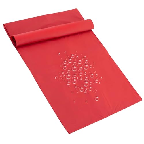 HiLiBoom 防水シーツ おねしょマット ペットマット エステ マット 介護シーツ おしっこ対策 防水防油 ビニール PVC 220cm*130cm 薄いタイプ 雰囲気づくり オイルマッサージ用 エステサロン用 ローションマッサージ用 (レッド, 2.2*1.3m)