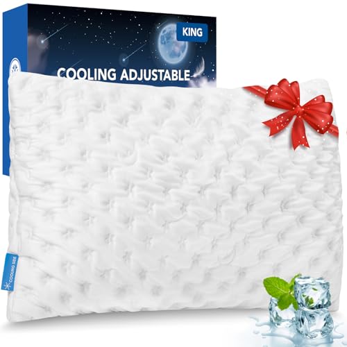 Cooling-Side-Sleeper-Pillow-for-Neck-and-Shoulder-Pain-Luxury-Shredded-Memory-Foam-Curved-Bed-Pillows-for-Sleeping-Set-of-1-Adjustable-King-Size-Washable-Cover-Original-White