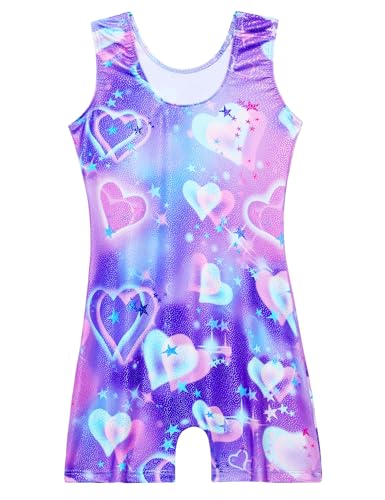 Image of Domusgo Toddler Leotard Gymnastics Long Sleeve, Sparkly Tumbling Dance Leotards for Baby Girls Kids Teens 2-14 Years