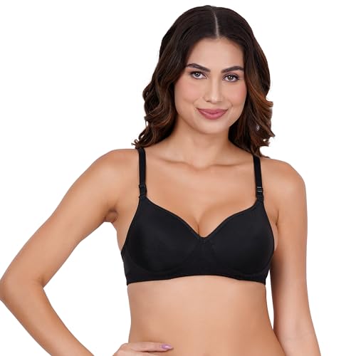 Image of BLACK ME Women's Non Padded Wirefree T-Shirt Bra Combo Pack of 2