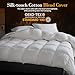 Down Fibers Comforter California King Size,Luxurious All Seasons Hotel Collection Duvet Insert,54 Oz High Bulkiness Medium Warmth,Fluffy & Breathable for Bedroom, Guestroom, Hotel (White,104x96)