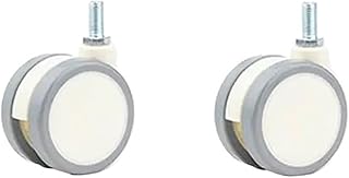 Aqxyki Ruedas médicas Blancas de 2,5 Pulgadas con Anillos de retención for carritos de Hospital, Muebles, estantes for Flores y cochecitos de bebé convenientes (Color : M10 no Brake)