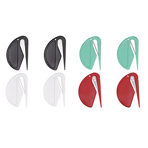 8 Pièces Ouvre Lettre, Ouvre Lettre en Plastique, Ouvre Enveloppe en Acier Inoxydable, Convient pour Ouvrir des Enveloppes, la Lame est Sûre et Difficile à Blesser les Mains Cover