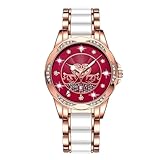 RORIOS Orologio Donna Luminoso Strass Orologio Analogico Quarzo Orologio con Cinturino in Acciaio Inox Moda Impermeabile Orologi da Polso