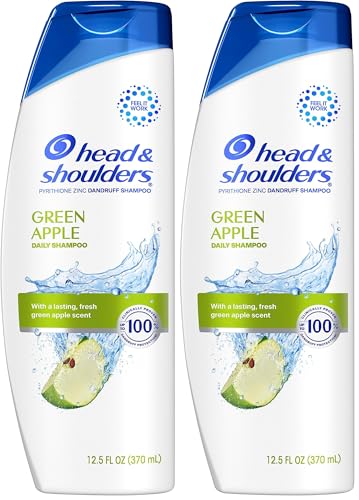 Image of Head and Shoulders Dandruff Shampoo, Anti-Dandruff Treatment, Green Apple for Daily Use, Paraben Free, 12.5 oz (Pack of 2)