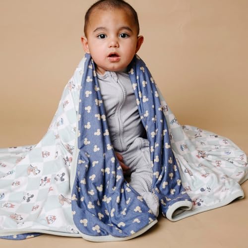 Image of Copper Pearl Jumbo 3-Layer Baby Blanket: Soft Baby Quilts for Boys and Girls | Breathable, Cozy, Toddler Blanket | Baby Quilt for Newborns | 46x46 Premium Polyester /Rayon | Mickey Mouse & Friends