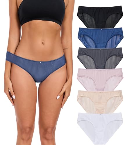 ANLIQI Womens Bikini Panties Packs Quick Dry Underwear Travel Gym
