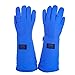 egowz Cryogenic Gloves Low Temperature LN2 Liquid Nitrogen Protective Gloves Cold Storage Safety Frozen Gloves (Blue Elbow Length/19)