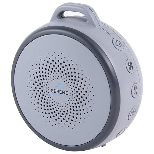 Image of Serene Evolution Portable White Noise Machine for Sleeping Baby - Battery Operated with Soothing Sounds: Heartbeat, Rain, Brown Noise, Ocean