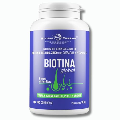 Biotina 450mcg Cheratina e Zinco | 180 Compresse | Integratore