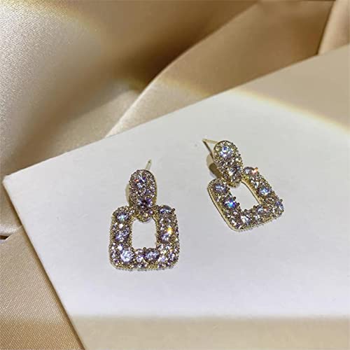 Boucles d'oreilles argent S925 et brillants géométriques d'exception - 3