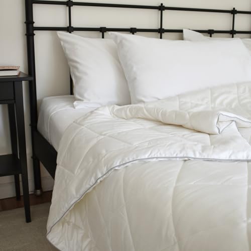 Image of Woolino Premium Australian Wool Duvet Insert Bed Comforter, Mid-Weight Wool Comforter, Washable, Queen