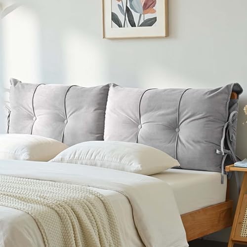 YWQJL Almohada De Lectura Respaldo De Cama Cojin Lectura Comodo Cojín Lumbar Almohada Ergonomica Multiposicion Respaldo Cabecero Funda Desmontable y Lavable(#4,150x55x12cm)