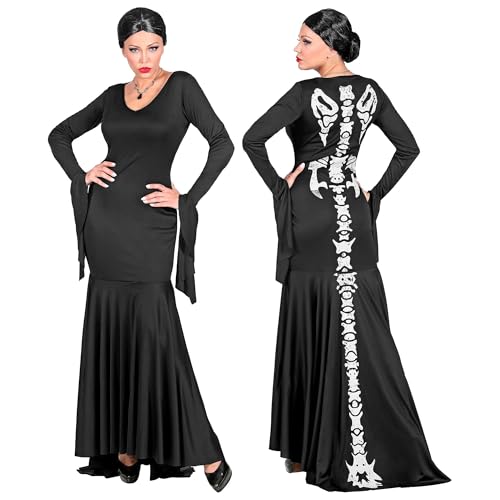 W WIDMANN MILANO Party Fashion - Costume d'extraterrestre, robe avec impression d'os, squelette, Halloween