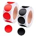 1000 Stücke Kreis Aufkleber，25MM 1 Zoll Punkt Etiketten Schwarz Runde Tafeletiketten Selbstklebend Klebepunkte Bunt Round Dot Stickers für Scrapbooking Kalender