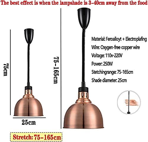 Commerciële Voedsel Warmtelamp, Professionele Voedselverwarmingsverwarmerlamp Voor Thuis Keuken, Restaurant En Buffet… - Afbeelding 7
