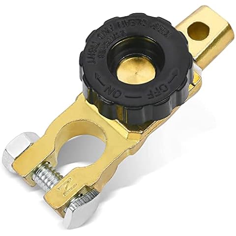 LotFancy Car Battery Terminals Connectors Battery Isolator Switch 12V 24V Heavy Duty for Auto Truck Boat RVs Vehicles ATV, Cut Off Kill Switch, 125/500 Amps Cover