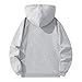 Mens Lightweight Fashion Snap Button Hoodies Pullover Long Sleeve Teen Boys Fall Fleece Sweatshirt Athletic Tracksuit Gray