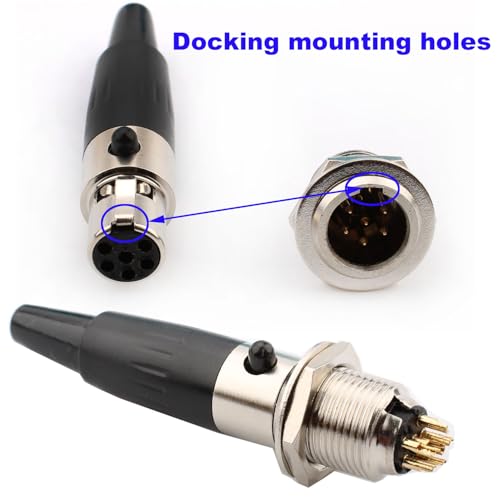 RUNCCI-YUN 4PCS Mini 6 Pin XLR Solder Connector,2 Male and 2 Female Mic Plug,Microphone Audio Socket,Solder Microphone Plug XLR Jack Stereo - Image 4