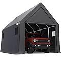 KING BIRD 10' x 20' Heavy Duty Carport Anti-Snow Carport, Full-Size Truck, Outdoor Storage Shelter Shed Instant Garage Car Canopy with Reinforced Ground Bars