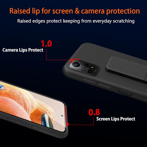 Pusiikeer XIAOMI REDMI NOTE 12 PRO 4G Note 11 Pro 5G/4G Phone Case, Stand Case With Tempered Glass Screen Protector Hide Folding Kickstand Silicone Tpu Case For Xiaomi Redmi Note 12 Pro 4G thumb #1