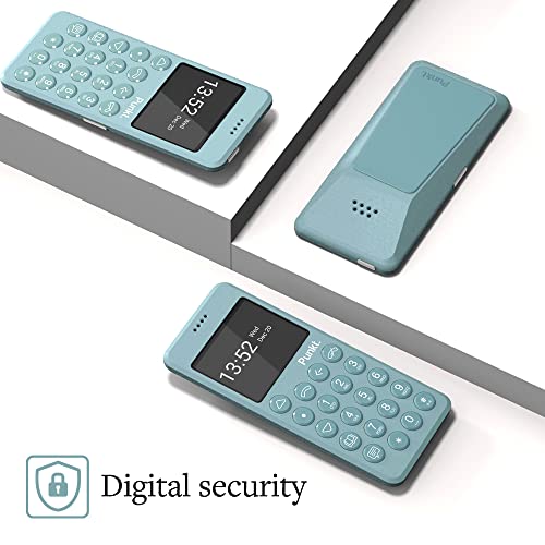 Image of Punkt. MP02, Minimalist Mobile Phone, New Generation, 4G LTE, WiFi, Hotspot, Digital Security, Nano-SIM, Unlocked, Language - French - Light Blue