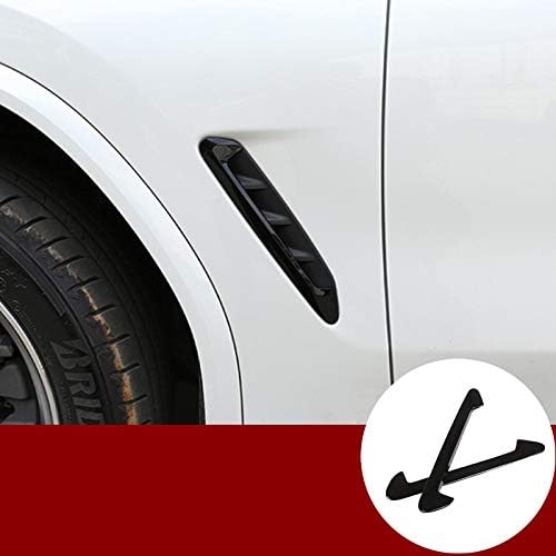 Black Front Fender Side Air Vent Outlet Trim Cover 2pcs for BMW X3 X4 G01 G02 2018-2019