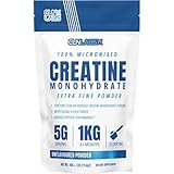 Creatine Monohydrate Powder - 1kg | 200 Mesh Fine Grade Powder, Pure & Mixes Easily | Includes Scoop | Unflavoured | Made in The UK by CLN Labs
