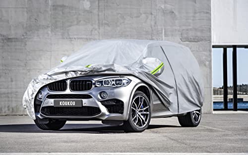Image of Koukou SUV Car Cover Custom Fit BMW X5 from 2007 to 2025,Waterproof Car Cover All Weather for Automobiles Outdoor Indoor with Zipper Door, Sun Rain Dust Snow Protection.