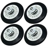 Trommelrollen-Montage, 4 Stück, Ersatz für Waschmaschinentrommelstütze, kompatibel mit verschiedenen Trocknermodellen 4581EL2002C(4)