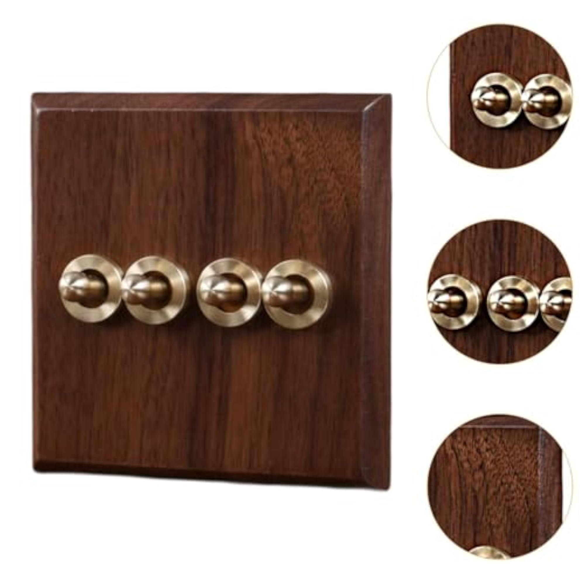 Wooden Lighting Switch Plate Premium Outlet Panel for Hotel Kitchen