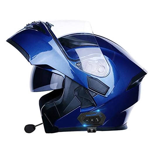 Motorcykelhjälm, Bluetooth modulär hjälm full ansikte flip-up motorcykel DOT/ECE godkänd hjälm, vuxen anti-dimma dubbelvisir hjälmar F, XL