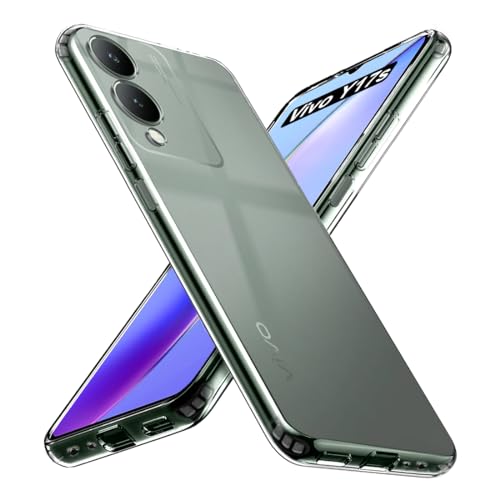 Image of Fashionury Ultra Soft Crystal Clear Back Case Cover for Vivo Y17s Shockproof Design | Camera Protection Bump | Bumper Case Cover for Vivo Y17s