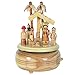 Produktbild OBC Spieluhr Krippenszene Natur 18cm, Weihnachtslied Stille Nacht/Spieldose Holz Handbemalt Erzgebirge-Stil/Deko Advent & Weihnachten