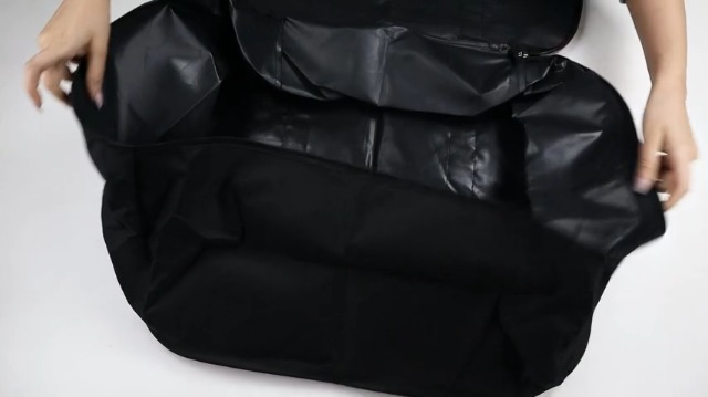 Storite 20 Pack Nylon Big Underbed Moisture Proof Storage Bag with Zippered Closure and Handle Rectangular (Black, 54x46x28cm)