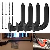 GOMADEIT 4 Pack Railroad Spike Rack Gun Hook Wall Mount fits for Shotgun Rifle Hunting Western Decor Blacksmith, Wall Decor, Western Rustic Hook Gun Rustic Gun Gifts