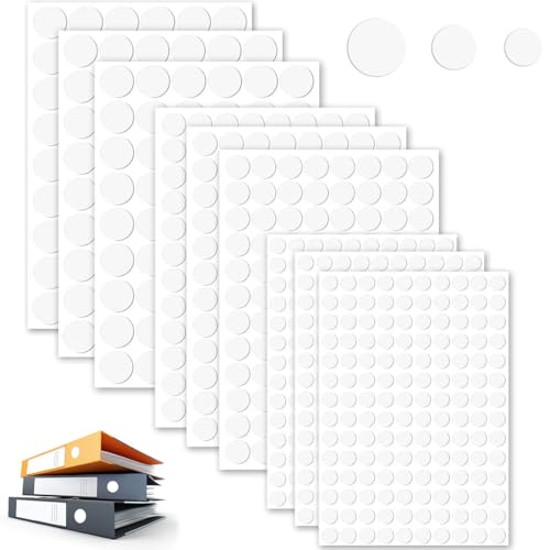 THQAE 708 Pcs Cache Vis Blanc, Ø10mm Ø15mm Ø20mm PVC Cache Trou, Cache Vis Adhesif Cache Trou...