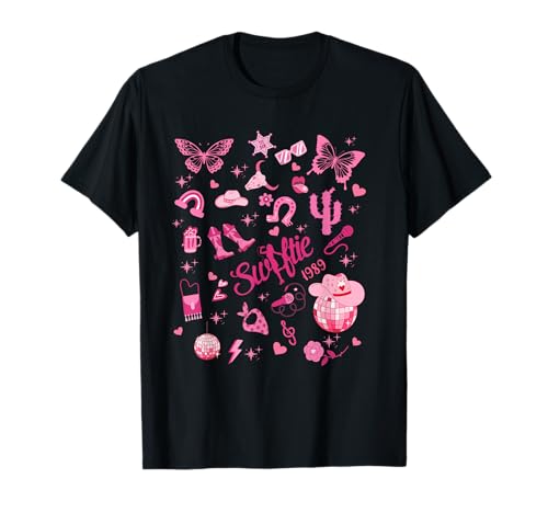 Girl Retro Taylor First Name Personalized Groovy 80s T-Shirt