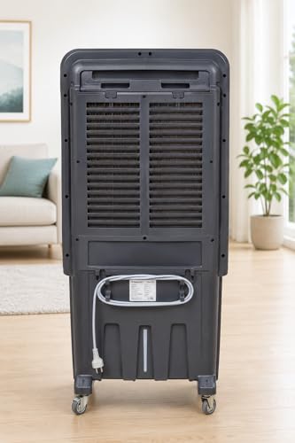Image of AIR Moon Thar 100 Desert Air Cooler, 3-Speed Control, Honeycomb Pads, with Castor Wheels (Rust Grey, 95 Ltr)