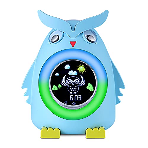 Kids Alarm Clock, YISUN OK to Wake Clock for Kids, Rechargeable Children's Sleep Trainer, Cute Digital Clock with Dual Alarm Clock for Bedroom, NightLight, Teaching Boys Girls Toddler When to Wake Up