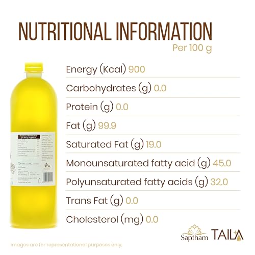Image of Saptham 100% Wood PressedCold Pressed Groundnut Oil |Mungphali Oil |100% Naturtal |Farm extracted| Kaachi Ghani | No GMO (New-SapthamGN 1L)