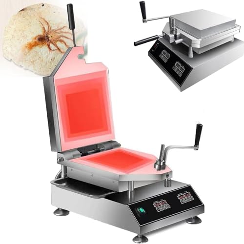 Genérico Crepera eléctrica, máquina for Hacer Pasteles fósiles de mariscos de 2800 W, máquina Inteligente for Hacer Crepes con Control de Temperatura,Tako Senbei de gambas recién Hechas
