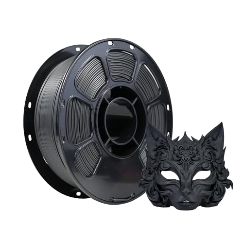 Image of iBOSS Matte PLA+ Filament Matte Black 1KG, 1.75mm 3D Printer Filament Dimensional Accuracy + /- 0.02mm, 1kg Carboard Spool (2.2lbs) for Most FDM 3D Printers