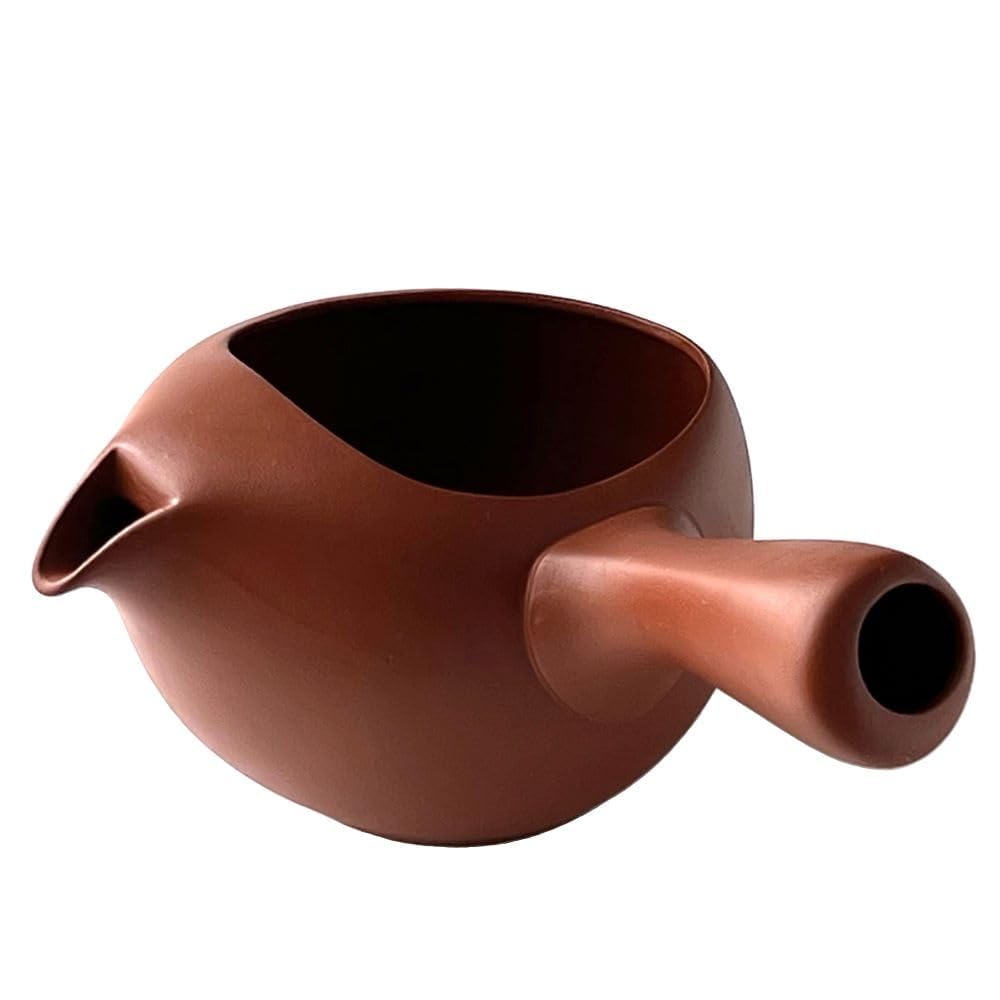 Tokoname Ware Kyusu Teapot Lidless Vermillion 14.5oz Japanese Ceramic