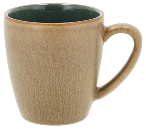 BITZ Becher mit Henkel, Kaffeebecher aus Steinzeug, 19 cl, Wood/Forest